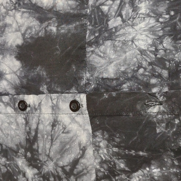 Missguided black abstract 3/4 sleeves button down tunic, size 0 - Picture 8 of 11